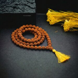 6mm 5 Mukhi Rudraksha Mala – 108+1 Beads (Certified)